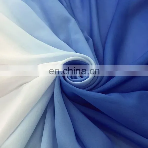 Wholesale Factory Price 100% Polyester 75D Gradient Chiffon Fabric For Dress photo-6