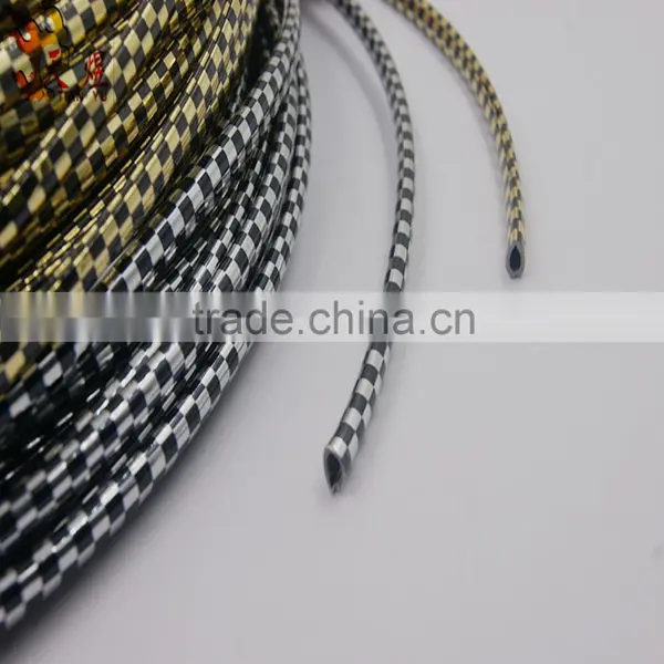Easy Install PVC 4m Black and Silver Chrome U Type Interior Air Vent Grille Door Self Adhesive Edge Styling Moulding Trim Strip photo-3