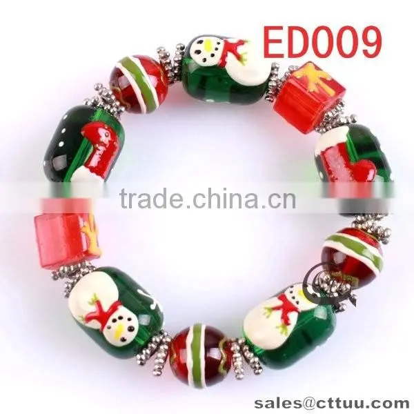 Holiday Colorful Glass Bead Bracelet for Kis photo-4
