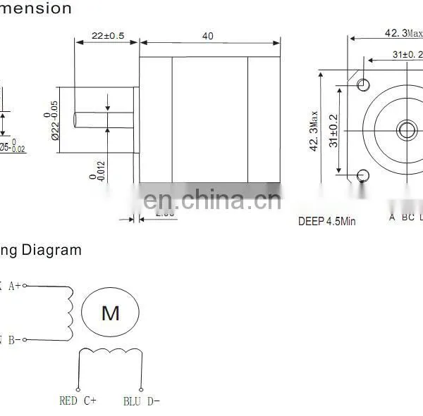 MBI-4240 12V HOTSELLING 1.8degree NEMA 17 Mini Stepping Motor Hybrid Stepper Motor photo-6