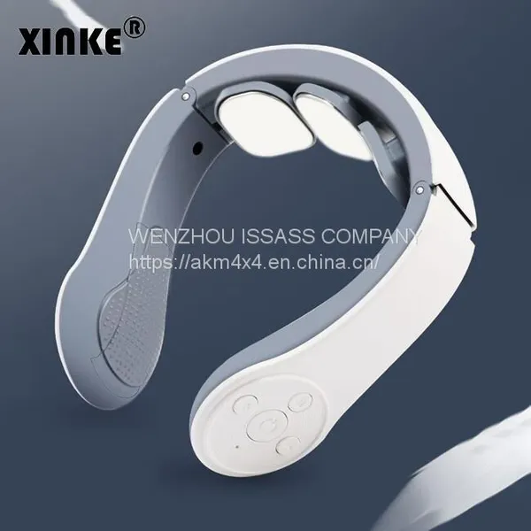Intelligent Voice Call 3D Neck Massager Remote 2 Level Infrared Heating Pain Neck Care Massager photo-2