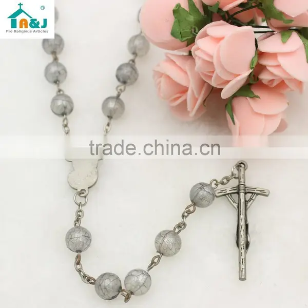 Plastic Rosary Bead Wholesale Cross Necklace photo-3