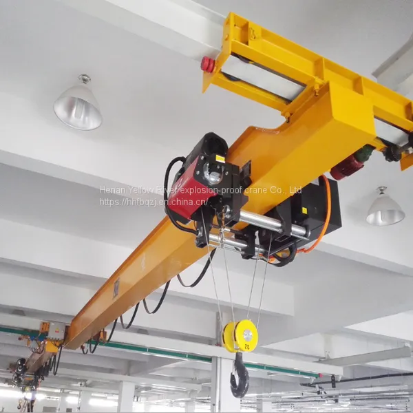 2T Span 12m Suspended Single Girder Eot Crane Remote Control Single Speed,Electric Hoist Suspension Crane photo-3