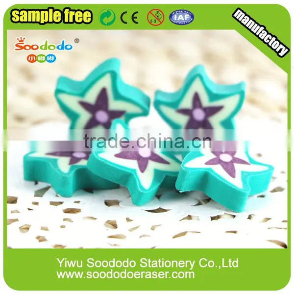 Green Star Flat Stationery ,extruded Mini Eraser photo-3