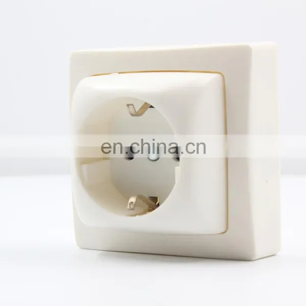 Yaki Hot Selling Wall Socket Universal Contracted Switch White Copper Accessories French Standard Socket Wall Socket photo-3