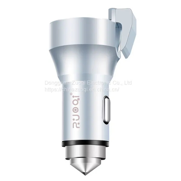 Mini Portable 17W High-quality Rescue Life-saving Dual Usb Quick Car Charger photo-3