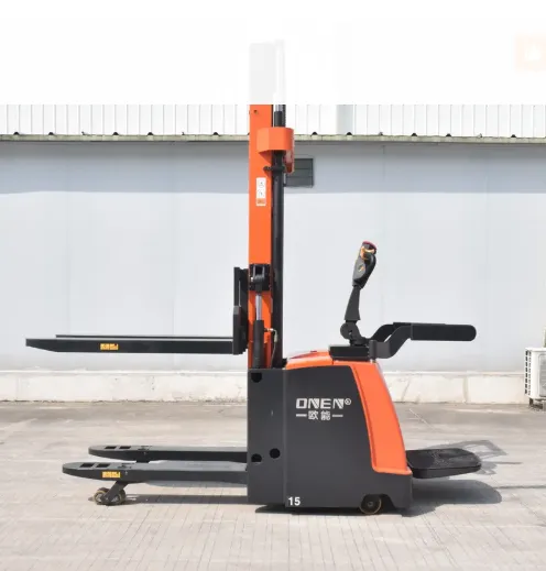 Stand-on Double Lift Electric Pallet Stacker Factory Direct Sales CDDD photo-2