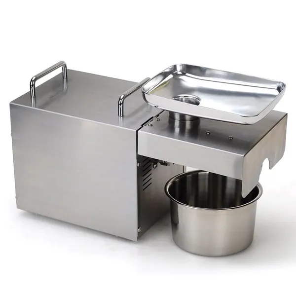 MO-Qdmdch Automatic Stainless Steel GW021 Oil Press Machine Cold Hot Press Extraction for Peanut Sesame Walnut Sunflower Seed Soybean Home Use