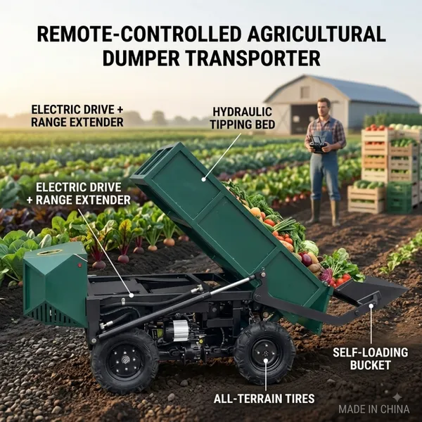 Radio Control Material Transporter Electric Dumper with Extended Range