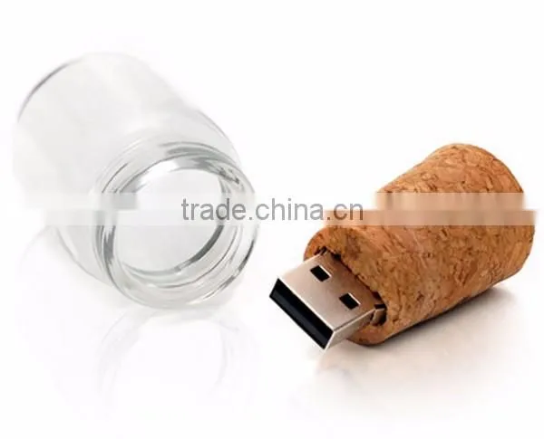 Transparent Glass Bottle USB Flash Driver Real Capacity photo-4