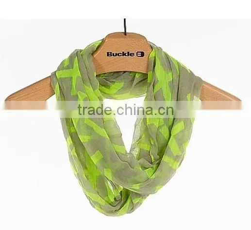 2015 Foreign Trade Latest Design Classic Cross Printed Polyester Infinity Scarf and Shawl Women photo-4