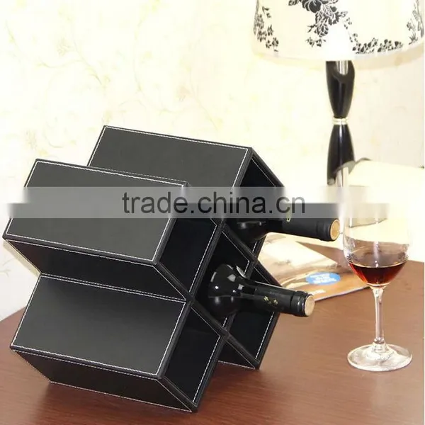 PU Faux Leather Wine Rack ,Wine Holder photo-2