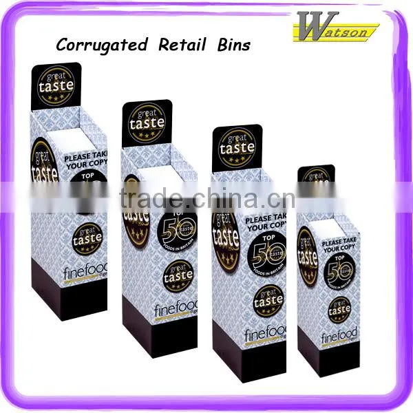Supermarket Promotion Cosmetic Floor Display Cardboard Dump Bin photo-5