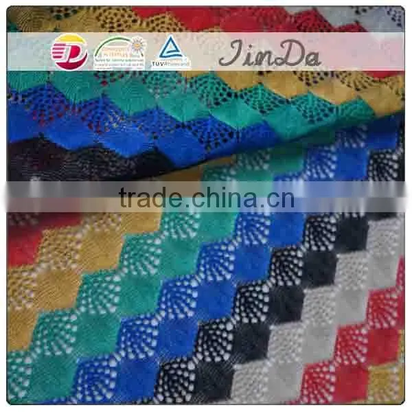 Beatiful Colorful Yarn Dyed Crochet Lace Design photo-2