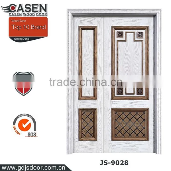 Soundproof Mahogany Solid Wood Main Door Designs Double Door photo-6