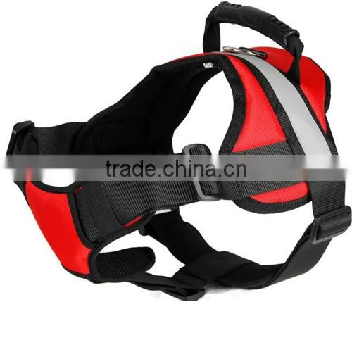 Durable Pet Harness With Reflective Band Black Dog Harness photo-4