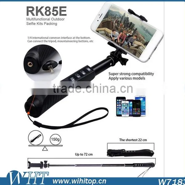 Extendable Aluminum Wireless Bluetooth Monopod Selfie Stick With Bluetooth Shutter Button photo-2