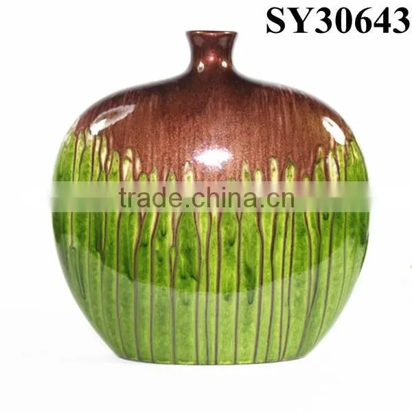 Indoor and Outdoor Ceramic Orange Flower Vase Wholesale photo-6