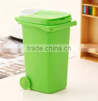 HOT Fancy Desktop Mini Plastic Children Trash Can photo-2