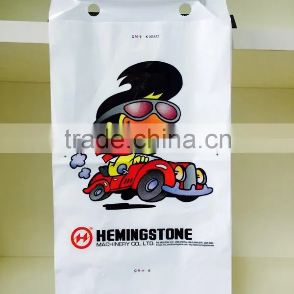 Cheap Price Custom Printed Wicket Plastic Bag Blockhead Plastic Bag