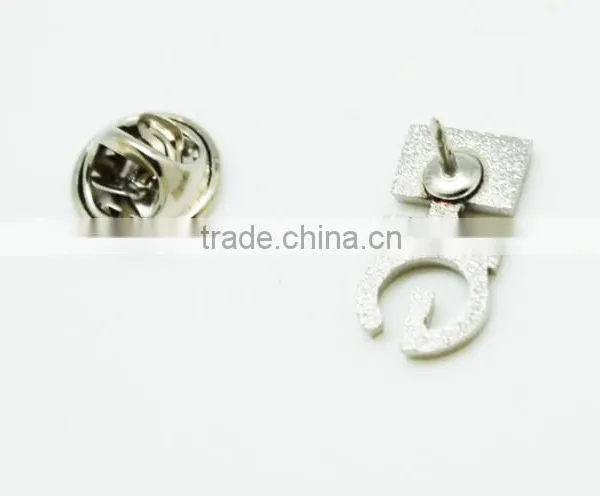 Promotional Gifts Hard Sliver Plating Letter Metal Pin Badge photo-3