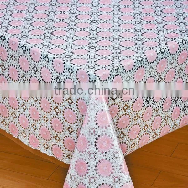 Vinyl Lace Table Cloth Fiber Optic Table Cloth