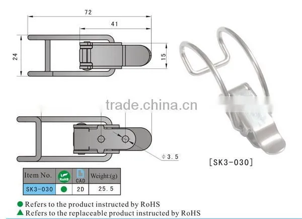SK3-030 Stainless Steel (sus304)panel Toggle Latch photo-3