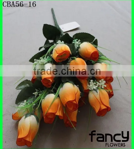 18 Heads Fatory Making Artificial Flower Rose Bud Silk Rose Bud