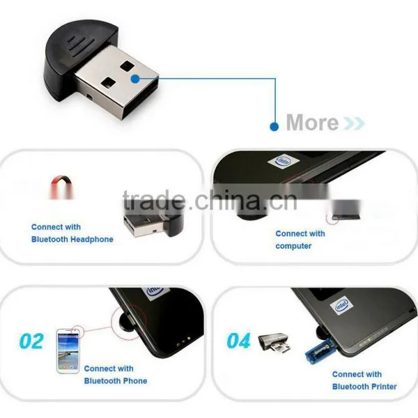 Mini Plug and Play High Speed USB 2.0 Bluetooth Dongle Adapter photo-3