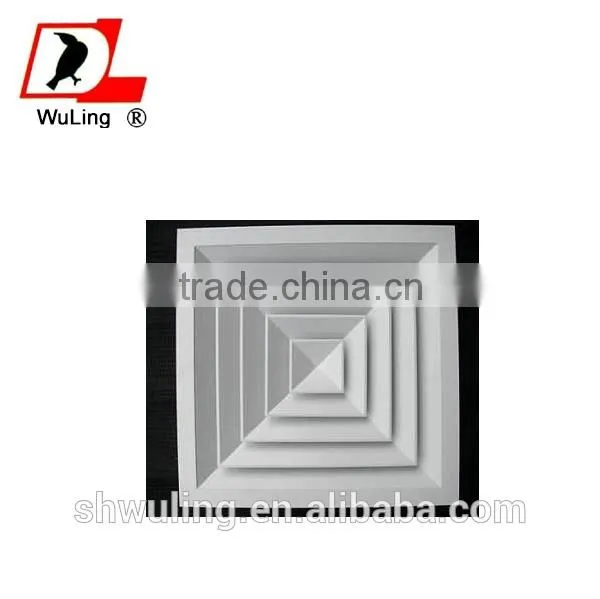 Air Condition Parts Plastic 4 Way Square Ceiling Design Air Diffuser