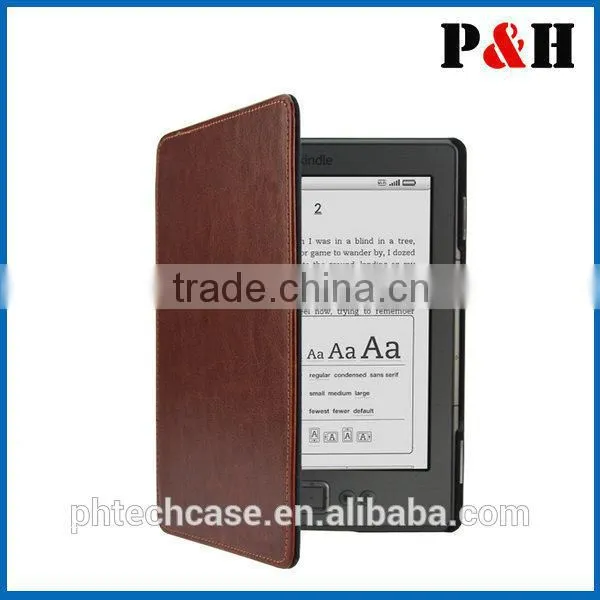 Leather Case Cover Wallet for Amazon Kindle 4, Lagging Leather Case, PU Leather Case photo-3