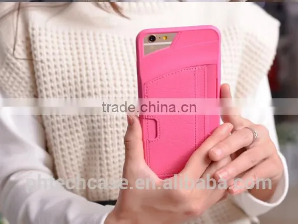 Leather Back Cover Case With Card Slot for Iphone 6 photo-5