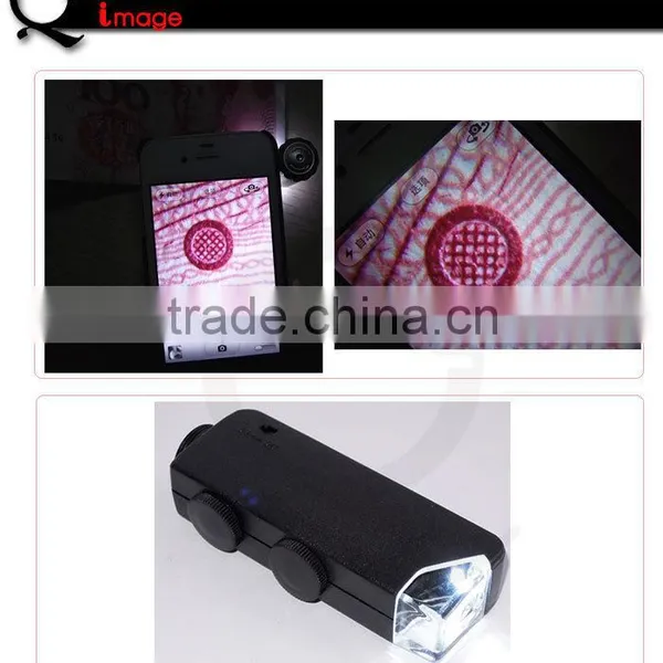Smartphone LED Microscope,button Cell Powered 60-100x Zooming Manual Focus Light Microscope for IPhone 6 photo-5
