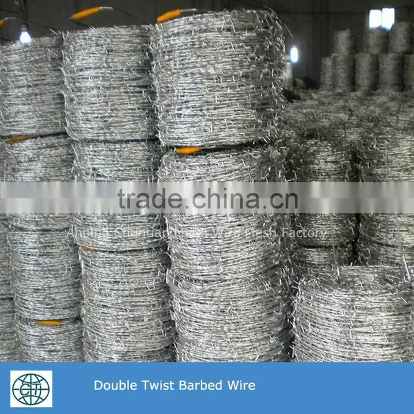 14#x14# Hot Dipped Galvanized Double Twist Barbed Wire photo-3