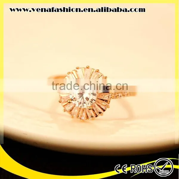 High Quality Single Zircon Stone Ring, Large Stone Rings photo-2
