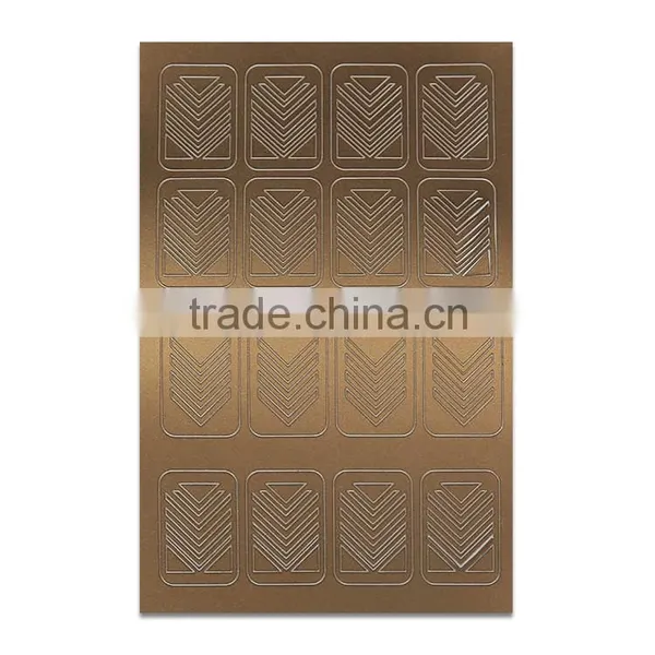 Hollow Out Peel Off Metal Finger Nail Stencils photo-4