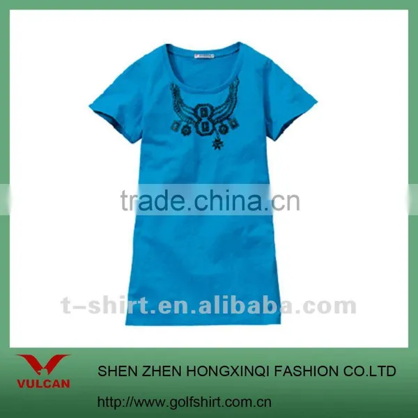Ladie's Long T Shirts in 100% Cotton, Single Jersey Fabrics