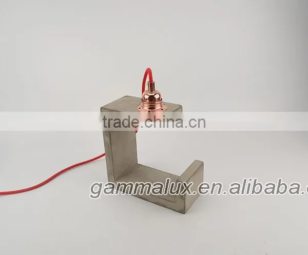 E27 Modern Concrete Table Lamp Concrete Desk Lamp photo-6