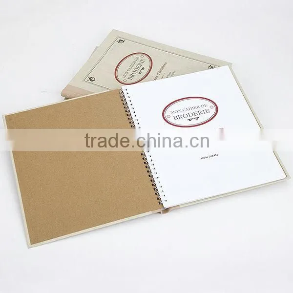 Logo Printed Kraft Notebook,light and Dark Green