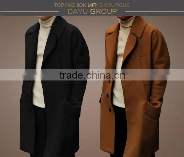 Wholesale 2016 Hot Designer Wool Coat Long Wool Fabric for Winter Overcoat V Collar Wool Jacket photo-5