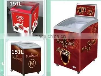 Commercial Ice Cream Chest Display Refrigerator photo-2