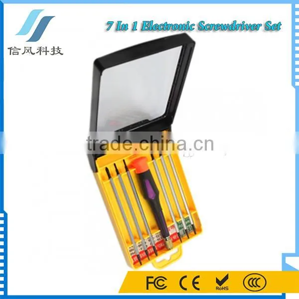BEST-8903 7 In-1 Multi-functional Mini Pocket Repair Flat and Star Precision Screwdriver Set photo-3