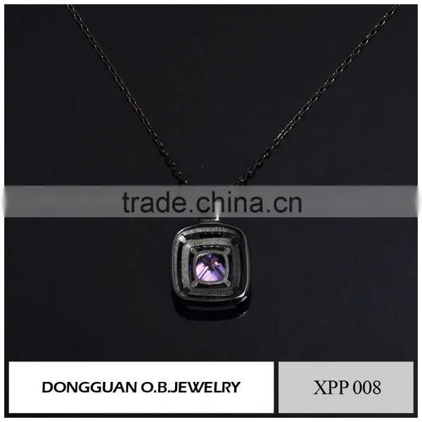Fashion Pink Stone Jewelry Pendant, New Arrival Big Stone Pendant Deigns With Factory Price photo-2