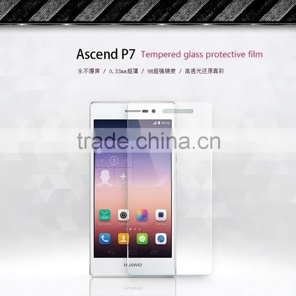 Newest Premium Tempered Glass Screen Protector Huawei Ascend P7 Screen Protector Huawei Ascend P6/P7 Paypal Accept (OEM / ODM) photo-2
