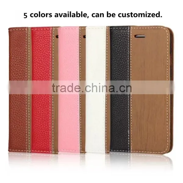 Wood Flip Leather Phone Case Cover With Card Holder for Xiaomi mi 5 Mimax Redmi Note 4 3 2 1 c i Pro Prime photo-2