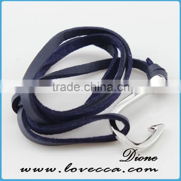 New Fashion Handmade Leather Double Hook Multilayer Factory Price Wholesales Bracelet photo-3