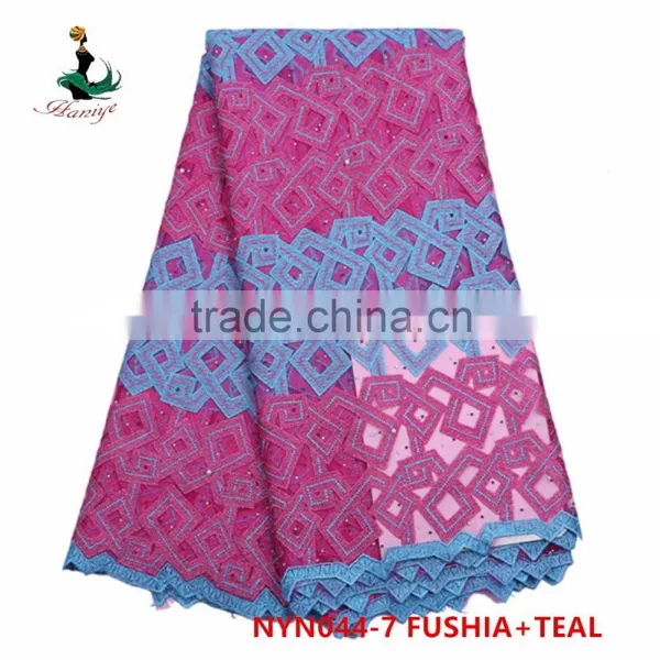 2016 Haniye African Accessories Tulle Lace Fabric For Women Dress/NYN44 photo-4