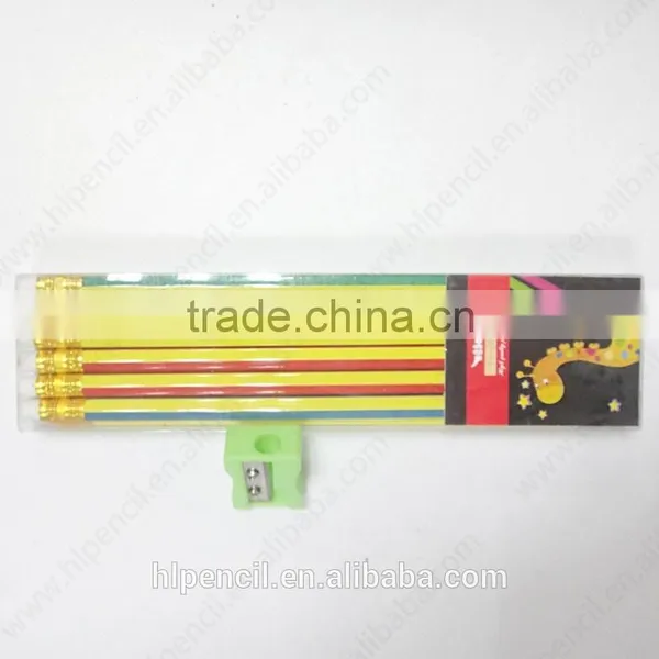 7 Inch hb Pencil Set With Eraser and Colorful on Pencil Barrel