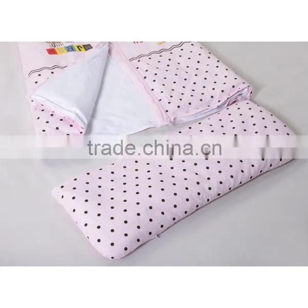 Children's 100% Cotton Baby Sleeping Bag Detachable Sleeve and Detachable Cotton Fillings Quilt for Four Seasons Pink Color photo-6