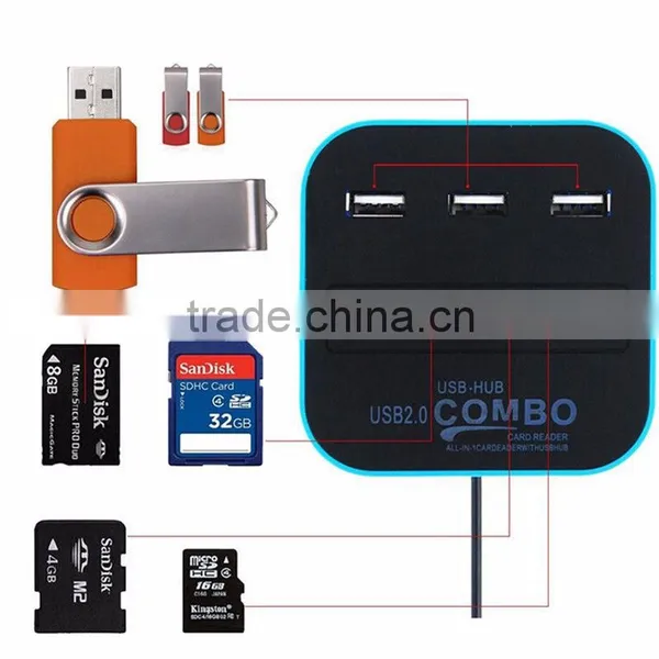 ShenZhen Factory Wholesale Colorful Promotional 3 Ports 2.0 USB Mini Hub photo-6